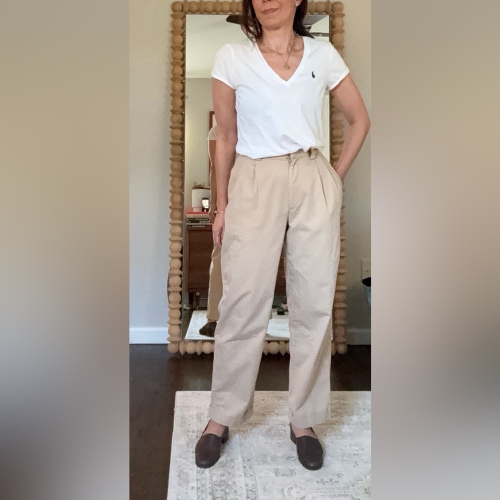Vintage Made in Hong Kong Polo Ralph Lauren Pleated Chino Pants